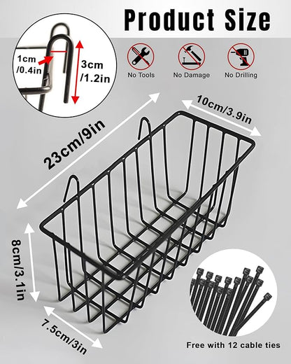 3 Pack Wall Basket, Hanging Wire Basket - Image 2