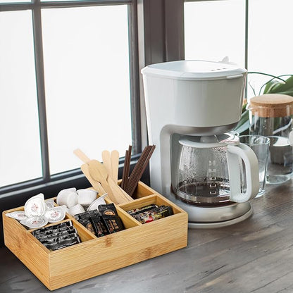 Dicunoy 2 Pack Bamboo Tea Bag Organizers, Wood Tea Bag Storage - Image 6