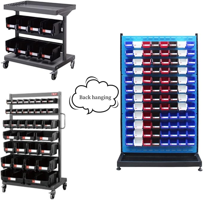 Pe&Hui Storage Organizer Bins, Wall Mount Storage Parts Rack, Stackable Shop - Image 7