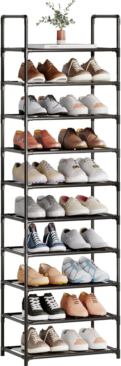 10-Tier Tall Shoe Rack for Closet, Adjustable Sturdy Durable Shoe Shelf - Image 3