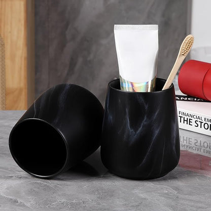 Marble Black Toothbrush Holder for Bathroom - Image 6
