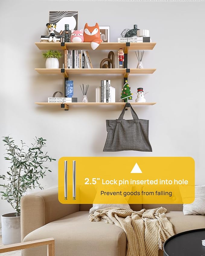 Lumber Rack Wall Mount Storage Racks Folding Wood Organizer Heavy Duty Shelf - Image 6