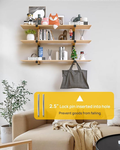Lumber Rack Wall Mount Storage Racks Folding Wood Organizer Heavy Duty Shelf - Image 5