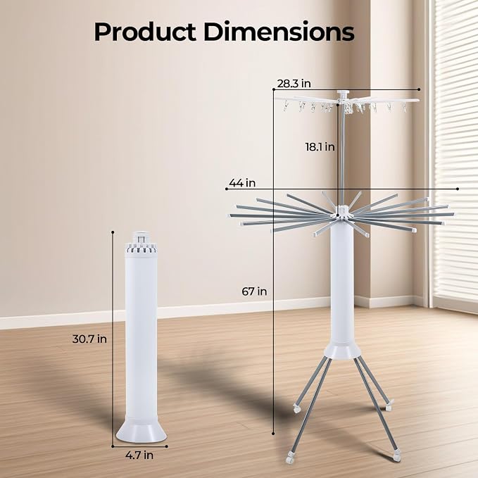 Dollate 4-Legged Clothes Drying Rack Foldable, Octopus-Shaped Portable Laundry - Image 7
