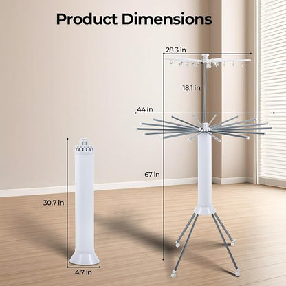 Dollate 4-Legged Clothes Drying Rack Foldable, Octopus-Shaped Portable Laundry - Image 7