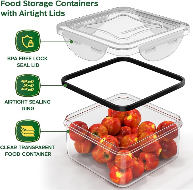 RockBerry 50 Pcs Large Food Storage Containers - Image 4