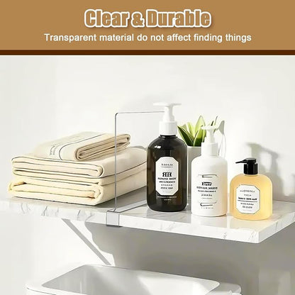 6 Pack Clear Acrylic Shelf Dividers - Image 4