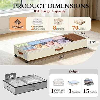 Yecaye 85 L Under Bed Storage - Image 2