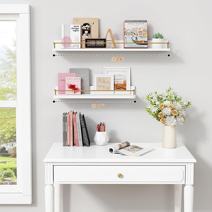 Forbena 24 Inch Bathroom Floating Shelves - Image 2