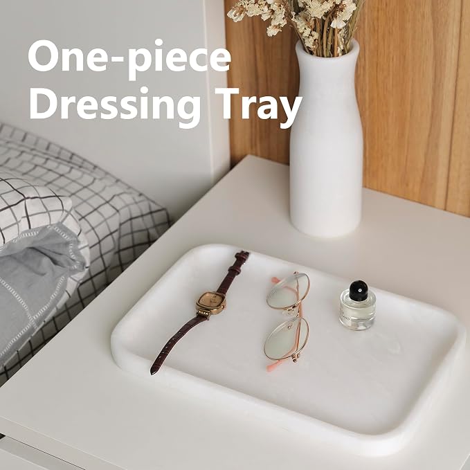 Vanity Tray, 11.8inch Marble Bathroom Tray - Image 3