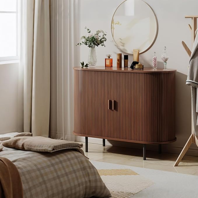 Buffet Sideboard Cabinet with Storage, Modern Accent Coffee Bar Console Table - Image 7