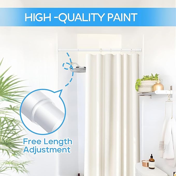 Tension Curtain Rod White 1PCS Tension Rods - Image 3