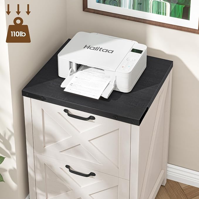 Farmhouse File Cabinet with 2 Drawers - Image 5
