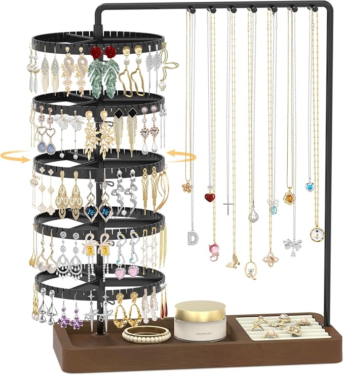 EsLuker.ly Earring Holder Organizer Necklace Display Stand Jewelry Storage | by EsLukerly