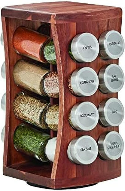 Kamenstein 16 Jar Hourglass Revolving Countertop Spice Rack by Kamenstein