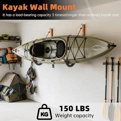 Large Heavy Duty Kayak Wall Mount & Kayak Storage Rack, Garage Hooks - Image 5