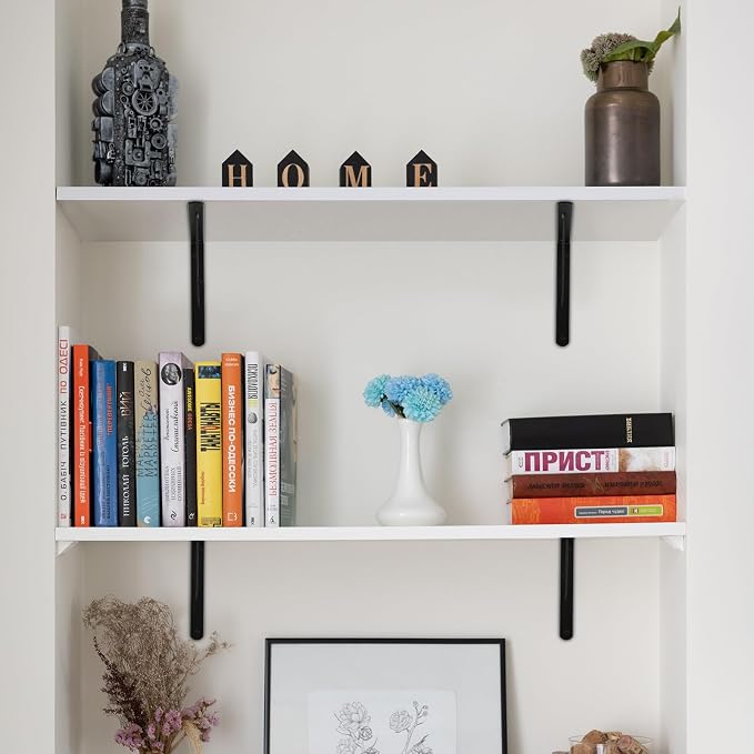 20 Pack L16 x H 10" Black Heavy Duty Shelf Brackets - Image 6