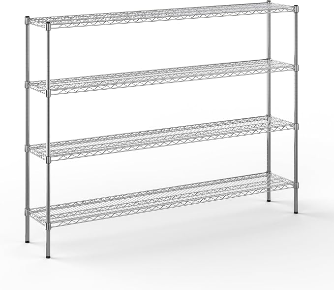 14" Deep x 72" Wide x 54" Height Wire Shelving Kit | 4-Tier | NSF Commercial by Regal+Altair