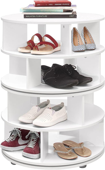 Kings Brand Furniture Cassidy Revolving Shoe Rack, Spinning Shoe Rack Tower - Image 3