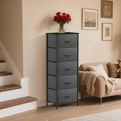 5 Fabric Drawer Dresser for Bedroom, Chest of Drawers - Image 4