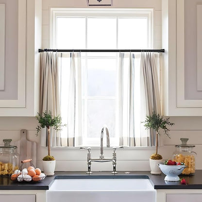 4Pack Tension Rods for Windows 28 to 48 Inch Black Curtain Rods no Drilling - Image 4
