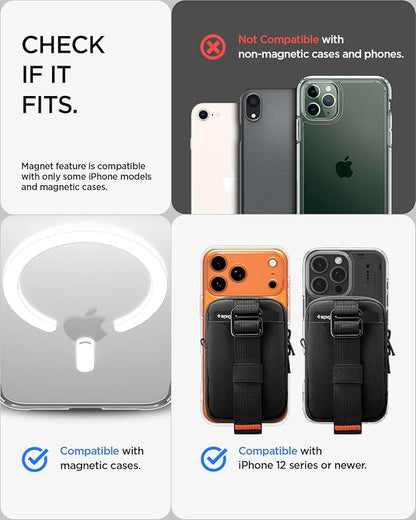 Spigen for MagSafe Wallet Magnetic Pouch Organizer RFID Blocking EDC SSD Card - Image 2