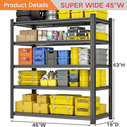 Garage Shelving, Heavy Duty Storage Shelves, Adjustable Boltless Units | Metal - Image 2