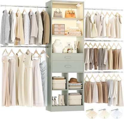 Besiost Closet System, Built in, Not Free Standing, Enclosed Storage Volume: by Besiost