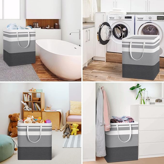 HomeHacks Laundry Basket, 100L Each Waterproof, Freestanding Laundry Hamper - Image 6