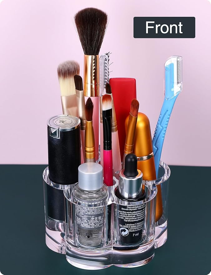 MOSIKER Acrylic Lipstick Holder, Small Flower Clear Compact Chapstick Lip Gloss - Image 5