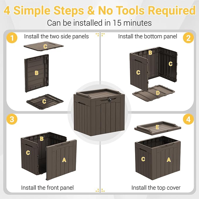 Greesum Outdoor Storage Box 31 Gallon Storage Box - Image 8