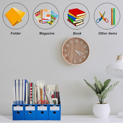 Limitliho 2 Pack Blue Cardboard Magazine File Holder - Image 3