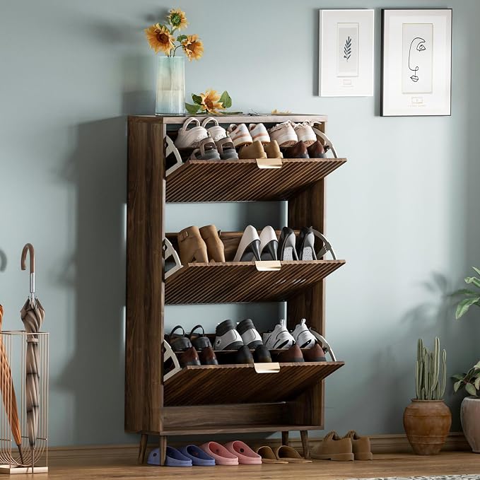 Shoe Cabinet Storage, Modern Freestanding Organizer - Image 6