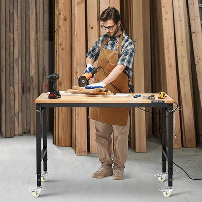 VEVOR Adjustable Workbench, 48-Inch Work Bench - Image 8