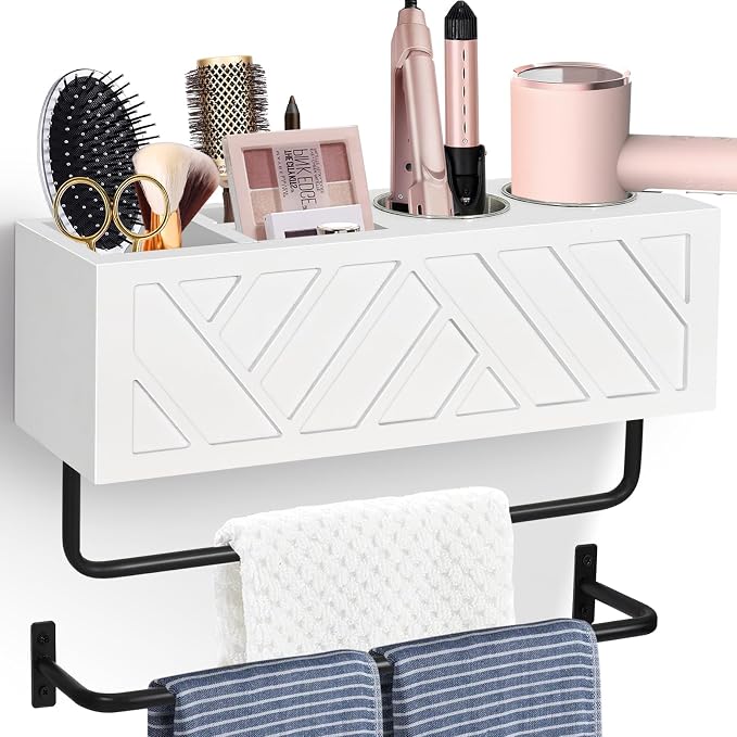 Hair Tool Organizer Wall Mount, Hair Dryer Holder by Jorkol