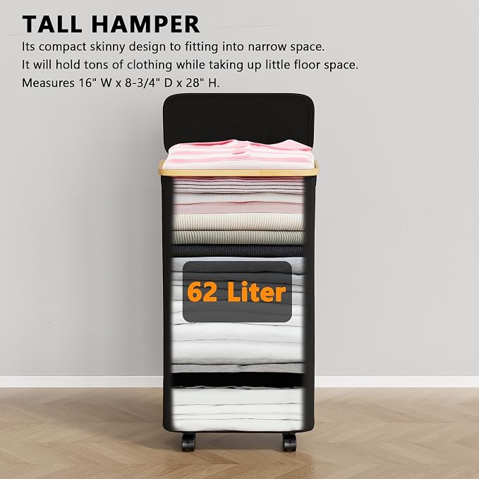 SpaceAid Slim Laundry Hamper - Image 5
