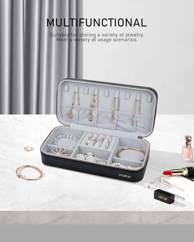 Travel Jewelry Case Organizer, Portable Jewellery Box - Image 7