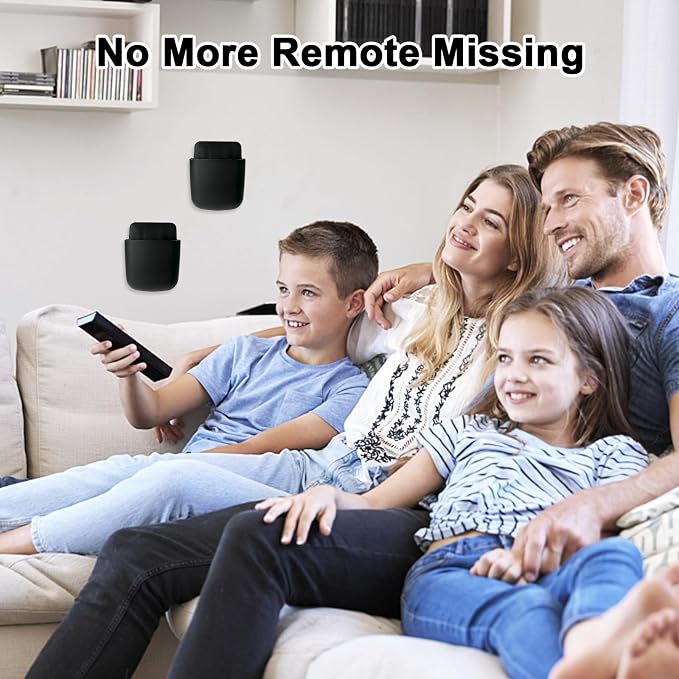 3 Pcs Remote Control Holder, Wall Mount Pen Holder Hole-Free Self Adhesive - Image 3