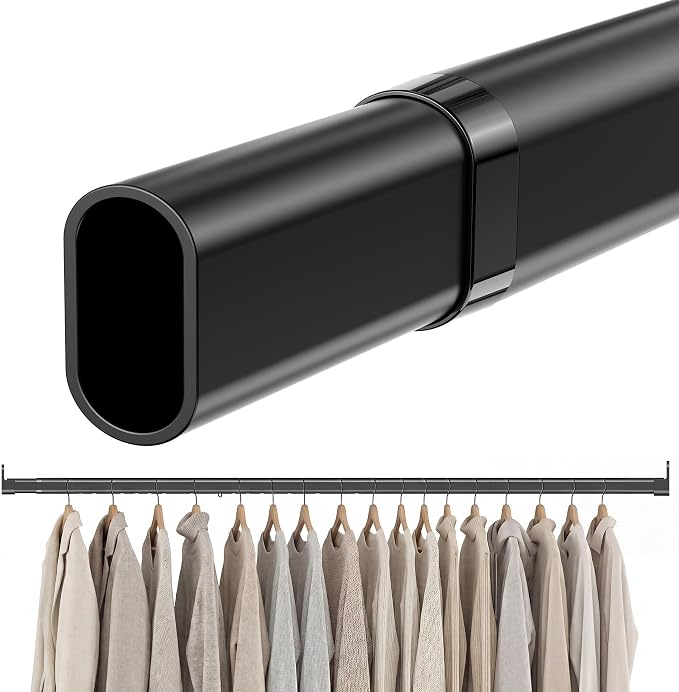 Oval Closet Rod 18-52 Inch Adjustable Closet Rods by Unknown