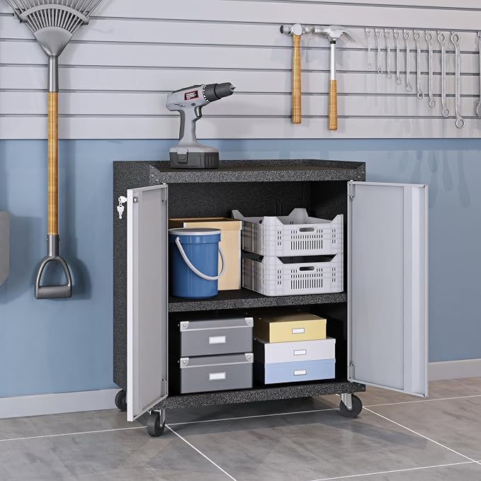 Manhattan Comfort Fortress Collection Modern Designed Mobile Storage Garage - Image 3
