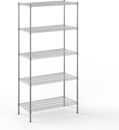21" Deep x 42" Wide x 86" Height Wire Shelving Kit | 5-Tier | NSF Commercial by Regal+Altair