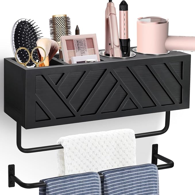 Hair Tool Organizer Wall Mount, Hair Dryer Holder by Jorkol