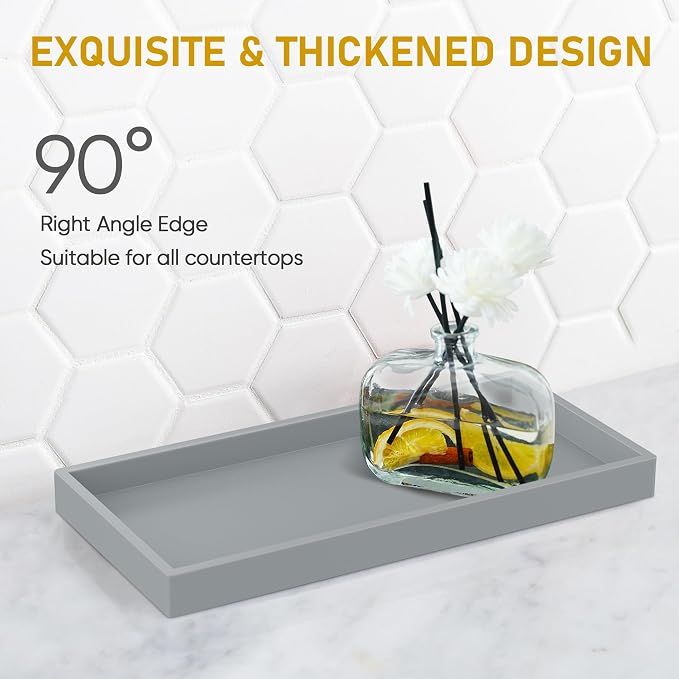 EG-SIPRO Bathroom Counter Tray, Rectangular, Shatterproof, Soap Dispenser Tray - Image 3