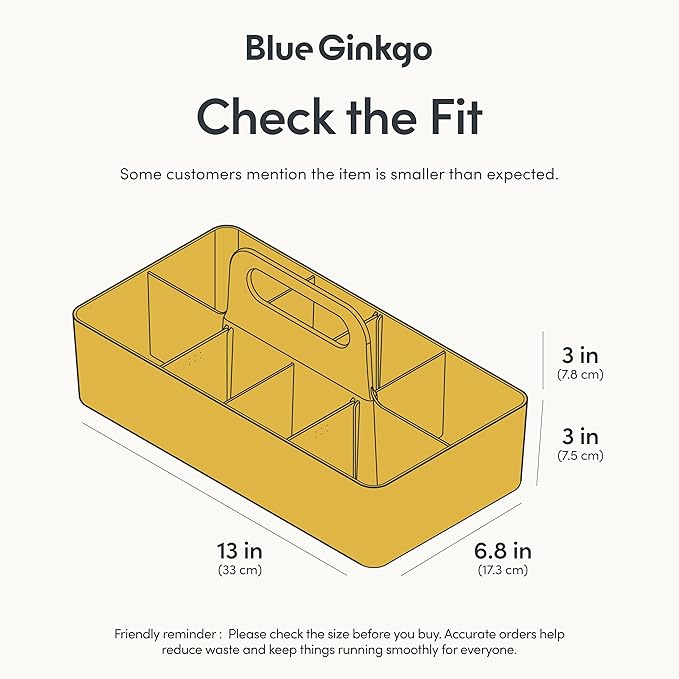 BLUE GINKGO Stackable Organizer Caddy – Korean-Made Portable Tote - Image 3