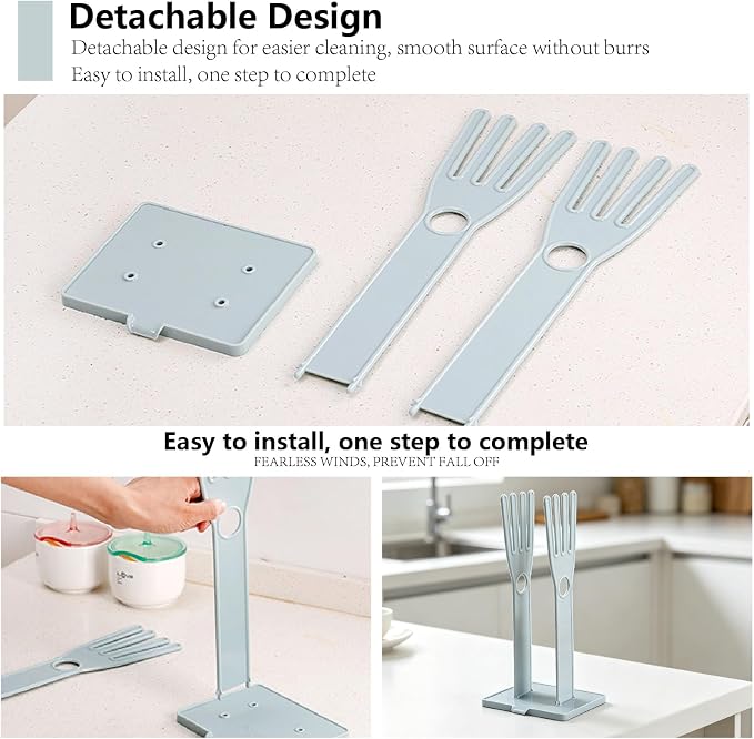 Kitchen Gloves Holder, Reusable Plastic Glove Drying Rack, Rubber Mitten Dryer - Image 5