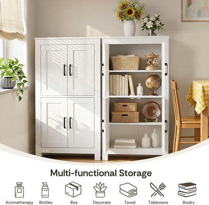 VUSIGN Bathroom Floor Cabinet, Farmhouse Storage Cabinet - Image 7