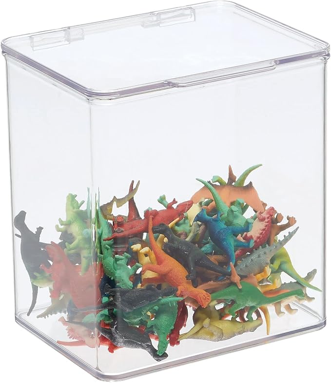 mDesign Kids Plastic Stackable Toy Storage Organizer Box Container - Image 8