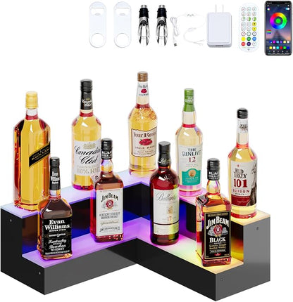 Dethan 2 Tier 20 Inch Liquor Bottle Display Shelf by ProfessionalAcrylicFactory