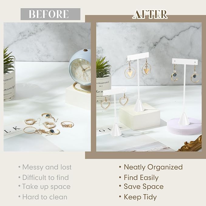 Marsui 12 Pcs Earring Display Set T Bar Earring Display Stand - Image 5