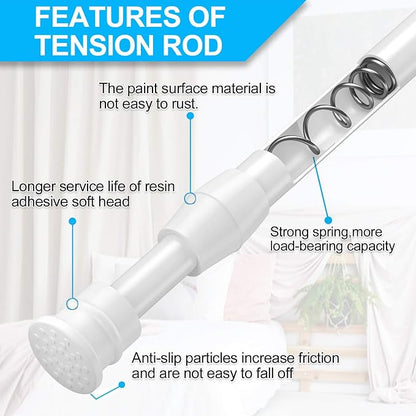 AIZESI Spring Tension Curtain Rods Short Tension Rod - Image 6